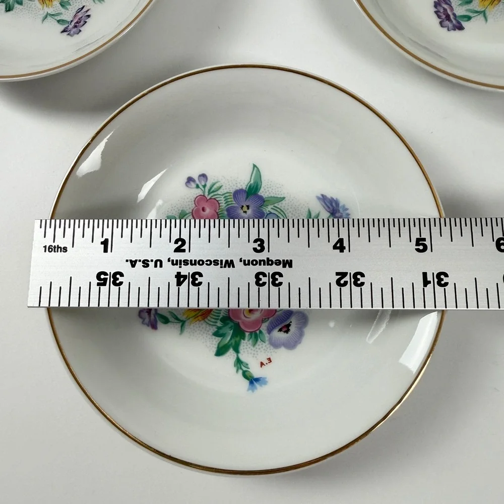 Antique Ch Field Haviland Limoges Berry‎ Bowls Set 5 Floral Gold Trim France